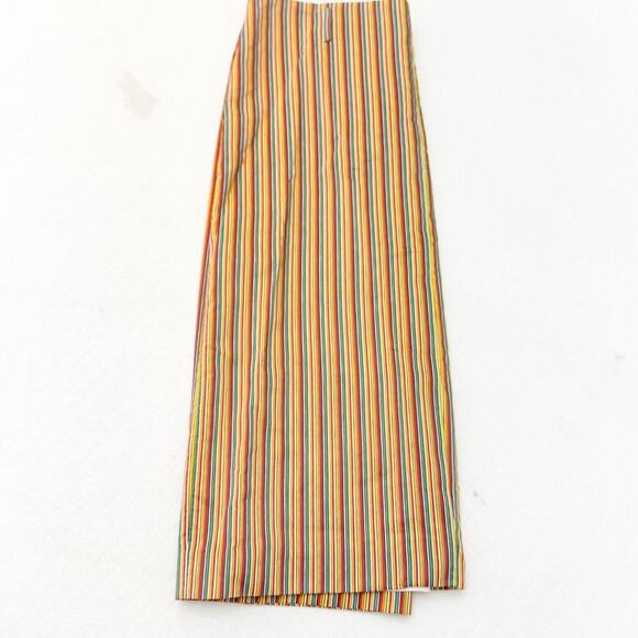 MAG Silk Striped Pencil Skirt Silk Cotton Blend Size 6 - Picture 5 of 6